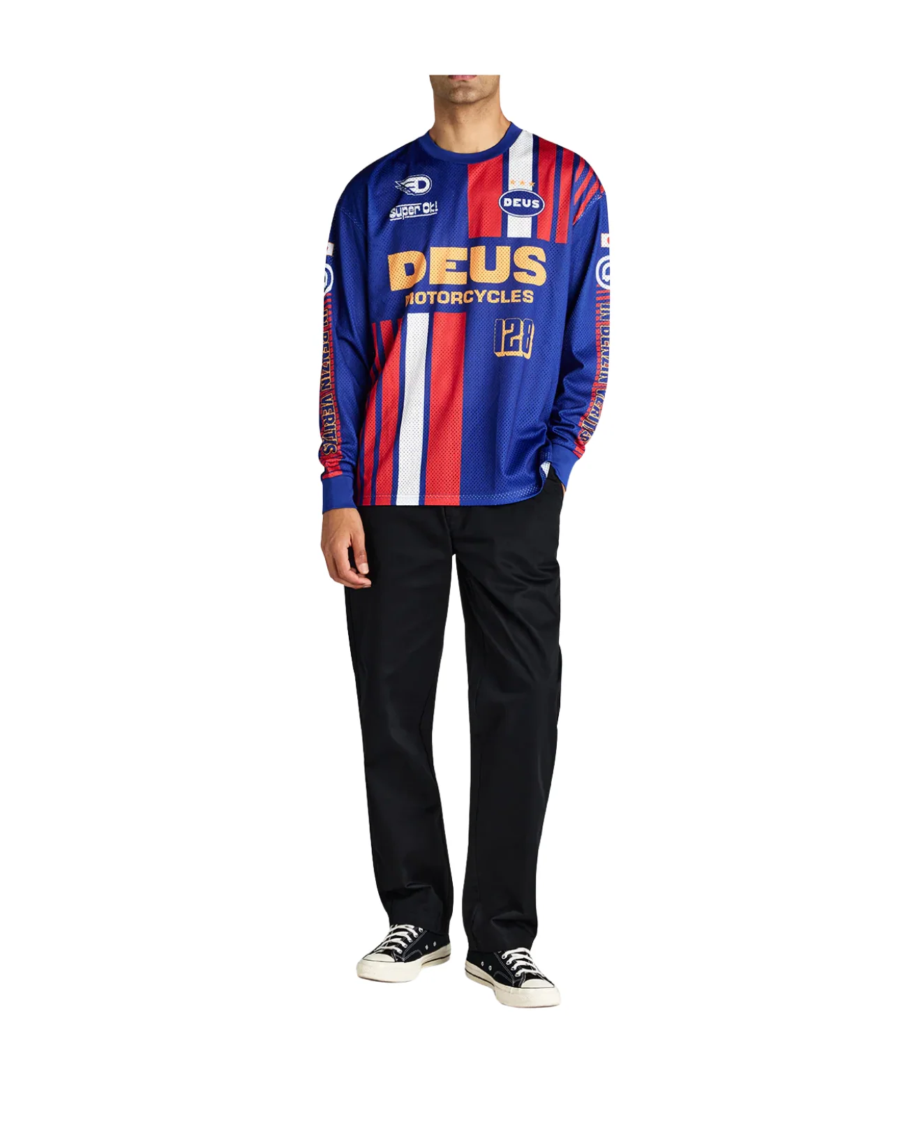 DEUS EX MACHINA LAY OFF MOTO JERSEY - SODALITE BLUE - Image 3