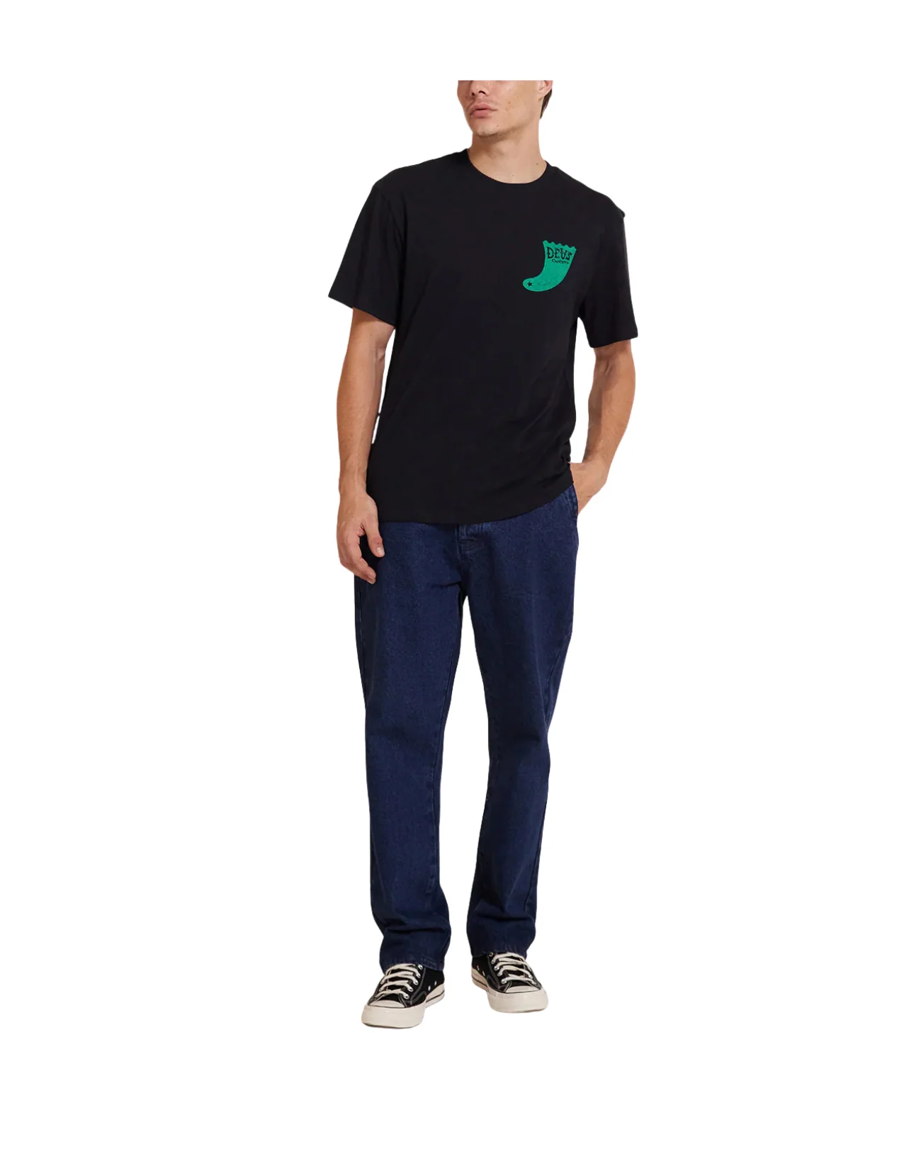 DEUS EX MACHINA SINGLE FIN TEE - BLACK - Image 4
