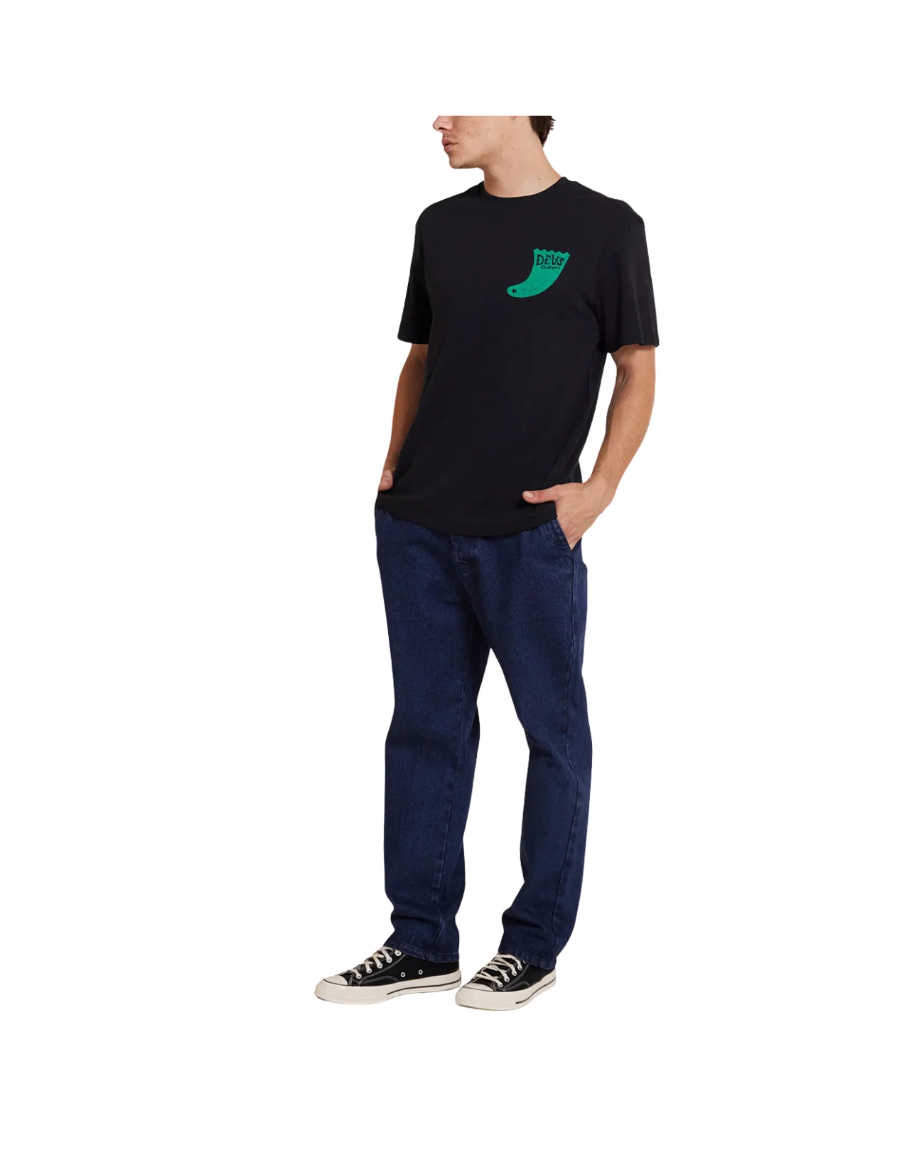DEUS EX MACHINA SINGLE FIN TEE - BLACK - Image 5