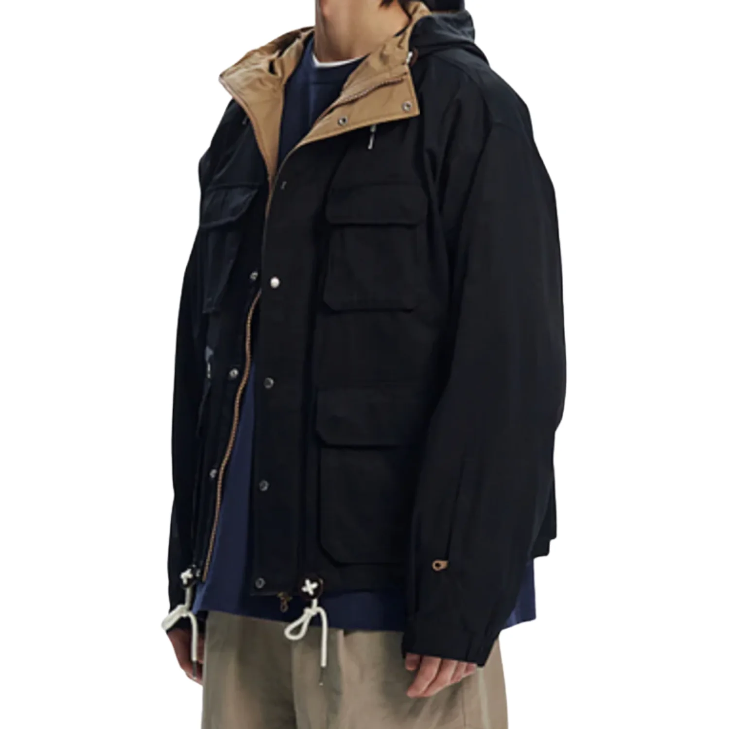 FRIZM WORKS WADING HOODED PARKA - BLACK - Image 9