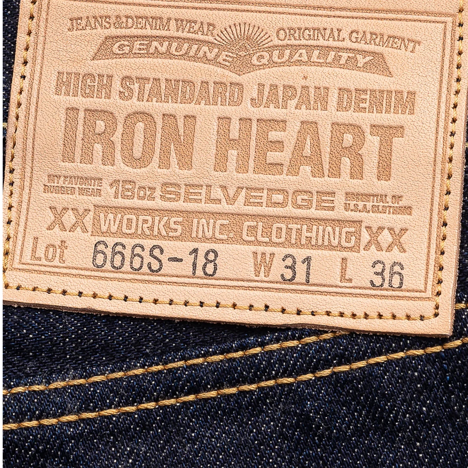 IRON HEART IH666 S 18OZ - INDIGO - Image 10