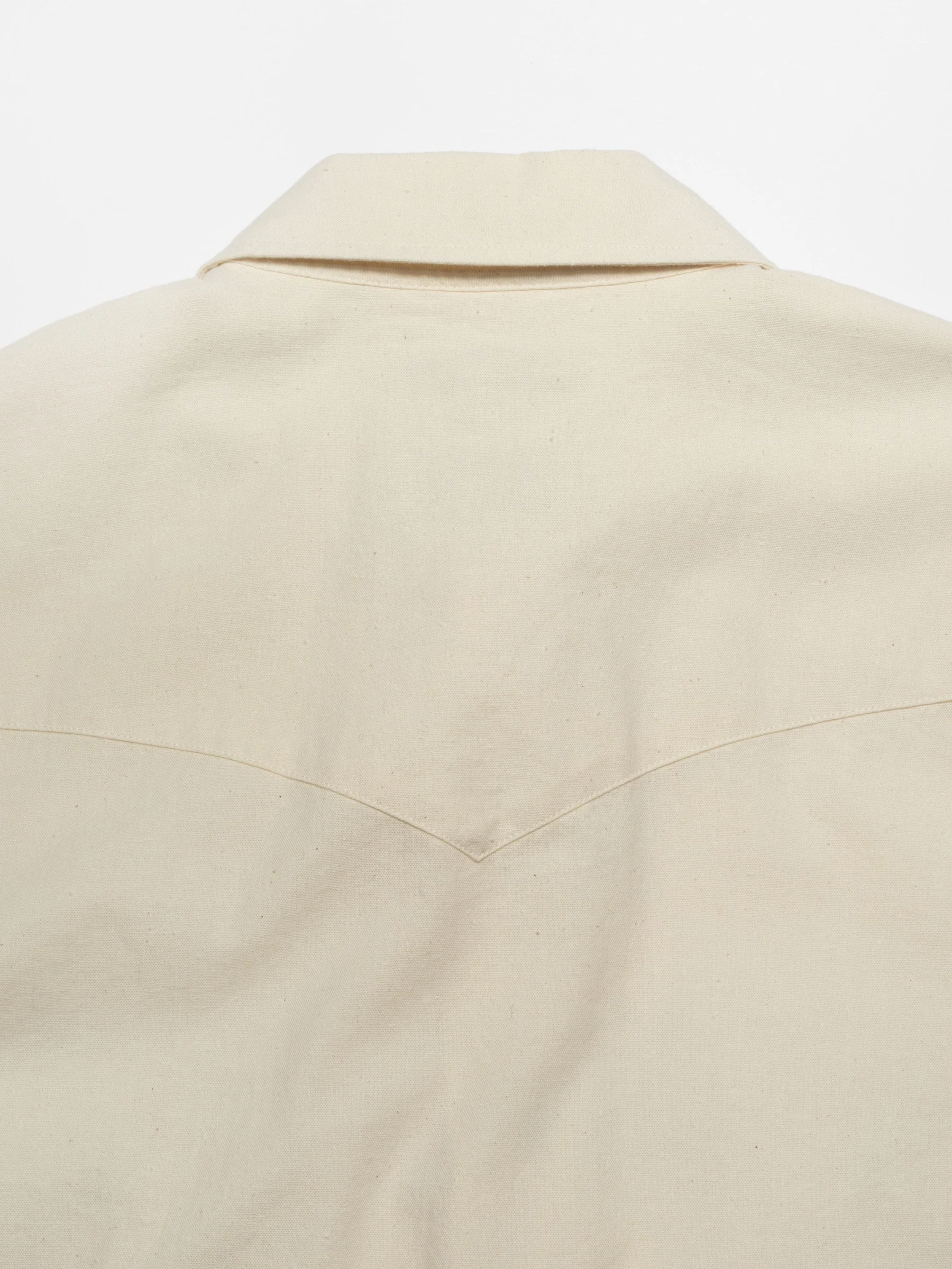 NUDIE JEANS GEORGE CHAMBRAY WESTERN SHIRT - ECRU - Image 4