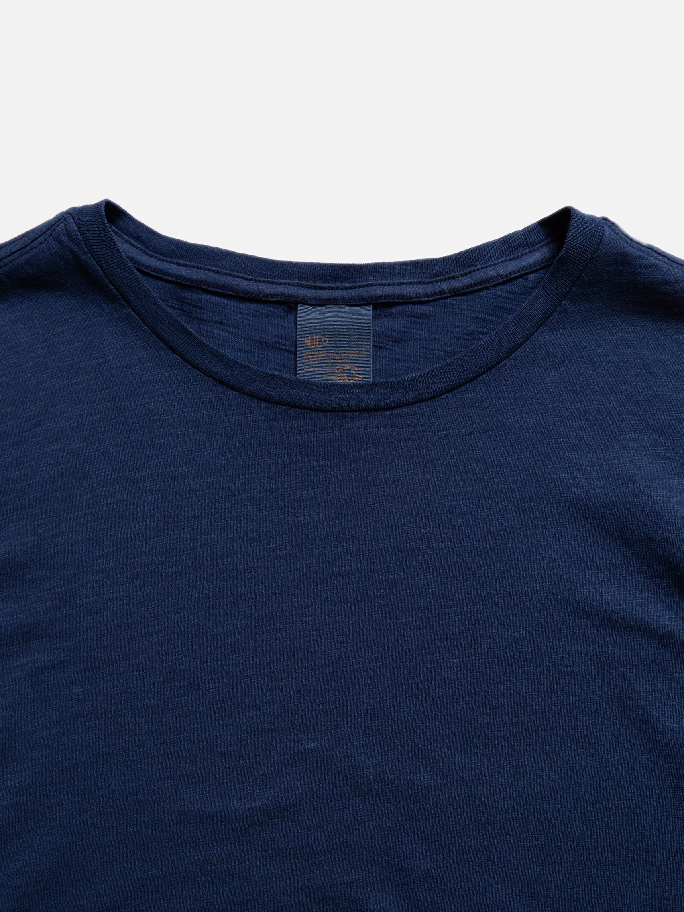 NUDIE JEANS ROFFE T-SHIRT - FRENCH BLUE - Image 4