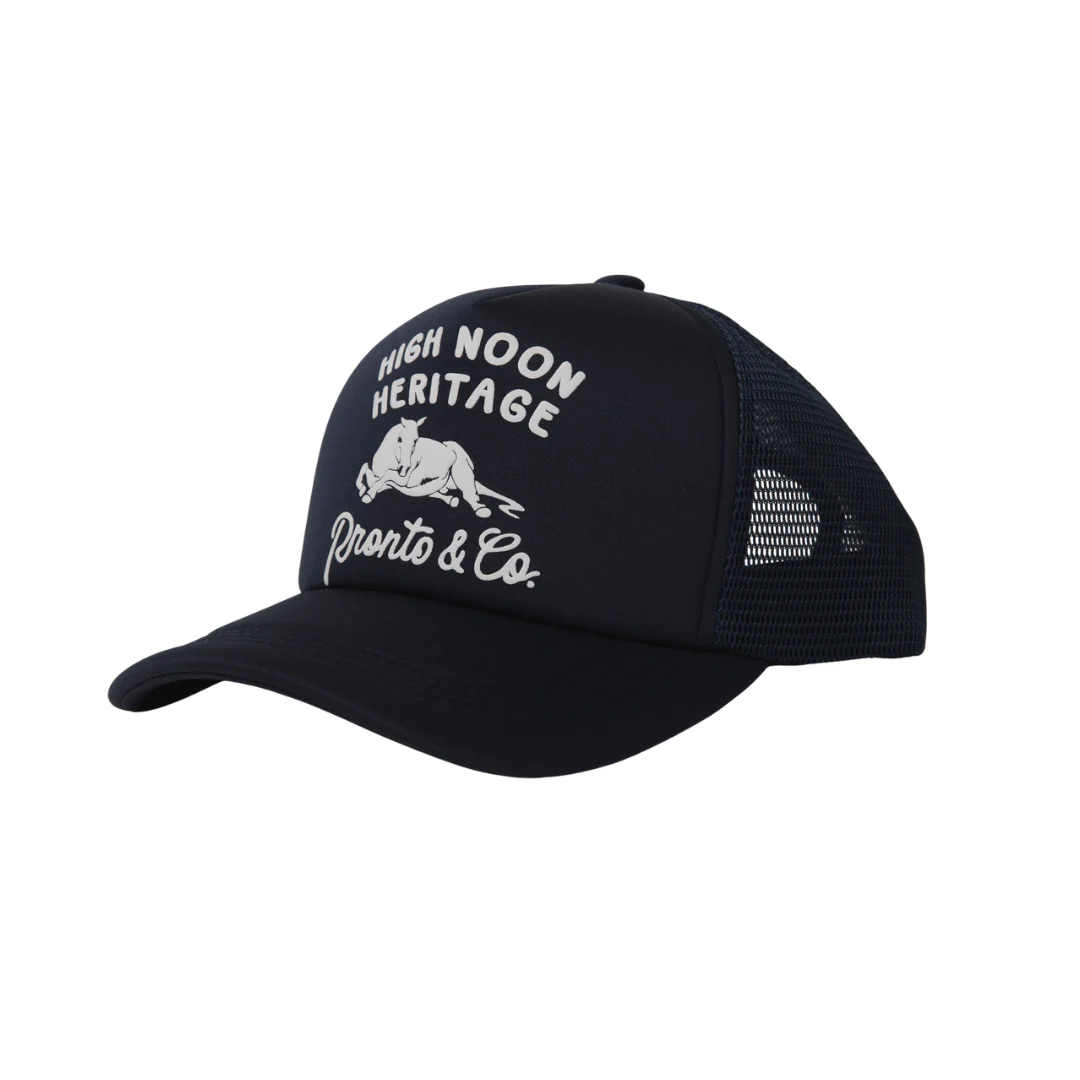 PRONTO & CO. - HERITAGE TRUCKER HAT - NAVY - Image 3