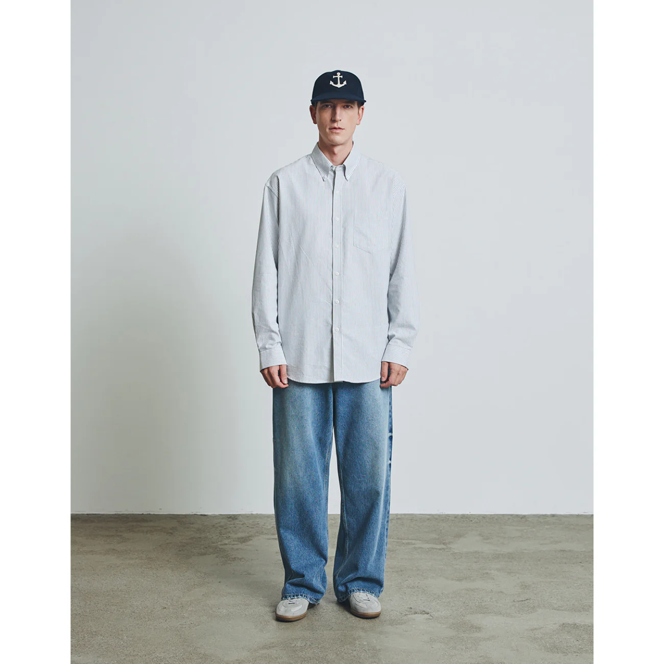 UNIFORM BRIDGE OXFORD BD SHIRTS GREY STRIPE - GREY STRIPE - Image 3