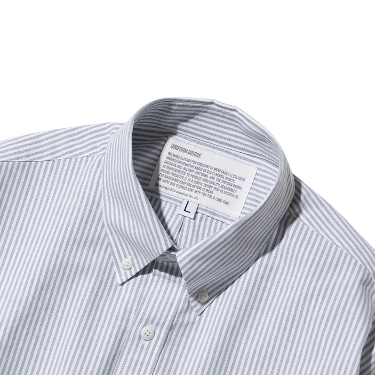 UNIFORM BRIDGE OXFORD BD SHIRTS GREY STRIPE - GREY STRIPE - Image 7
